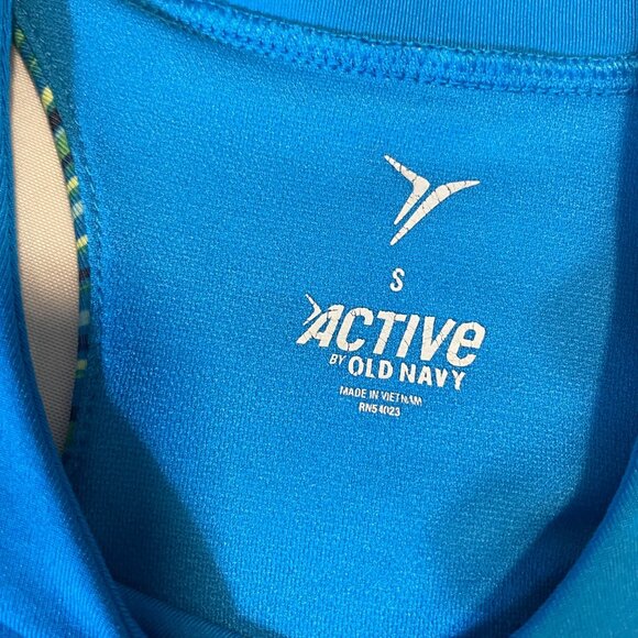 Old Navy Active S Blue Striped Racerback Athletic Tank For Women - Picture 4 of 9